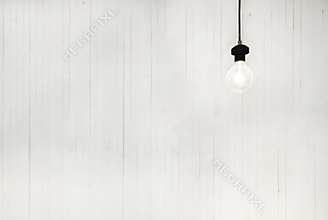 Light Bulb White Background Brightly Modern Concept