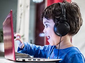 Child using computer