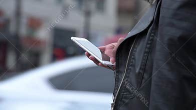 Woman using her smartphone