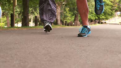 Foot of marathon runners