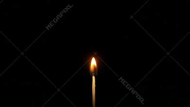 Burning Match in Slow Motion
