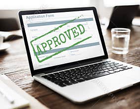 Approved Accepted Application Form Mark Concept