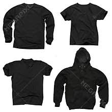 Blank black clothing
