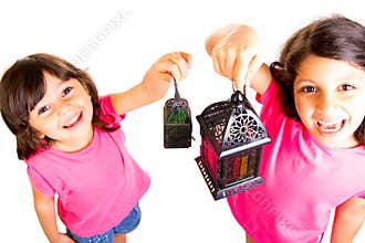 Ramadan Kareem - Kids celebrating Ramadan