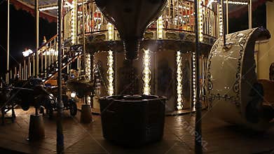 County fair merry-go-round at night