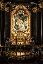 Krakow, Poland - October 2, 2016 r. Altar of St. Stanislaus of t