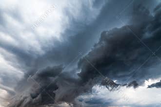 Beautiful storm sky with clouds, apocalypse like