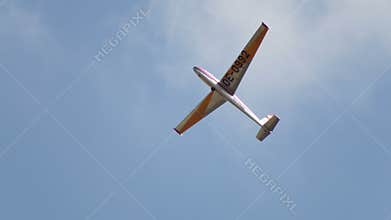 12 august 2016: Kazan, AviaShow Kurkachi - glider flying and performs aerobatics over the crowd spectators