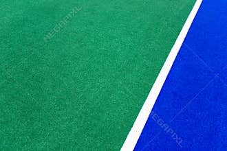 Artifical turf on a sports ground