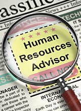 Job Opening Human Resources Advisor. 3D.