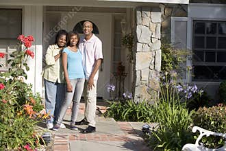 Family Outside There House