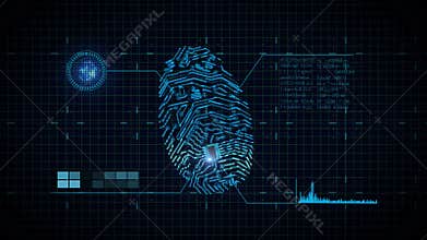 Video of smartphone with chip finger print.