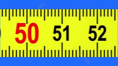 Tape measure on a blue screen