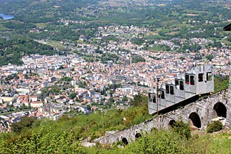 The pilgrimage town of Lourdes from the Pic du Jer