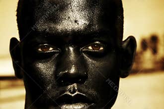 Close up of African man