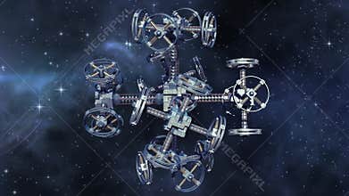 Alien spaceship in interstellar travel
