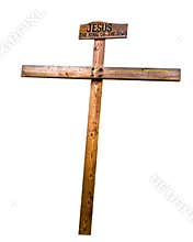 Rough wooden cross