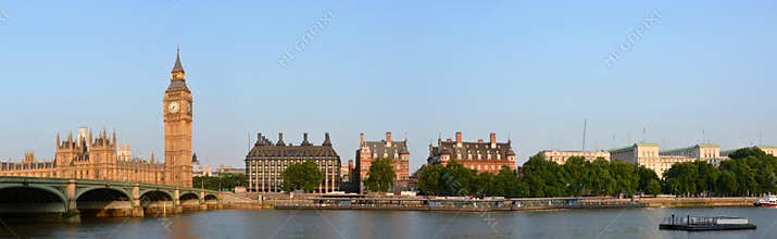 Big Ben & Victoria Embankment Panorama