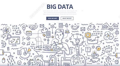 Big Data Doodle Concept