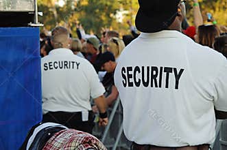 Security guards at concert