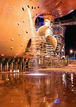 Ship at shipyard for repairs