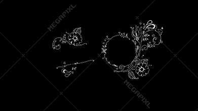 Hand-made Floral Pattern On Alpha Channel