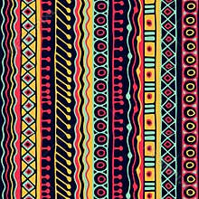 Ethnicity seamless pattern. Boho style. Ethnic wallpaper. Tribal art print. Old abstract borders background texture