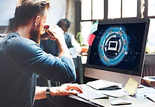 Computer Information Technology Connection Concept