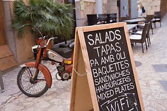 Tapas menu board