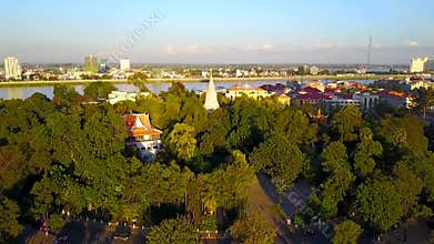 Aerial view of Phnom Penh - Capital of Cambodia