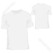 White blank T-shirt design template for menswear