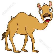 Cute Cartoon Brown Camel Desert Animal
