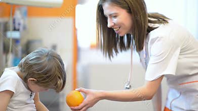 Funny Kid at medical visit