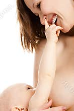 Funny breastfeeding