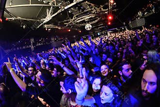 Crowd at the discotheque