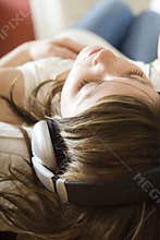Woman with headphones