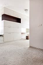 White built-in wardrobe