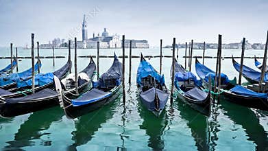 Seamless loop - Venice gondolas Italy, HD video