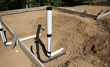 Plumbing Conduit Pipe and Water Connection
