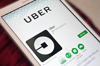 Uber app on Samsung tab