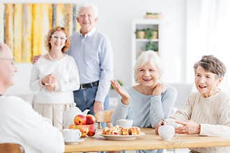 Senior friendship and happy retirement