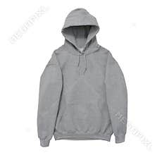 blank hoodie sweatshirt color grey front arm view