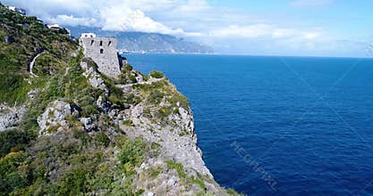 Aerial view of beautiful Amalfi Coast at southern Italy