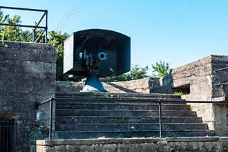 Endicott-Era Gun at Battery Irwin at Fort Monroe