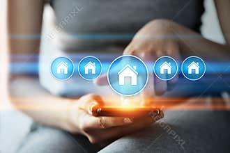 Property Management Real Estate Mortgage Rent Buy concept