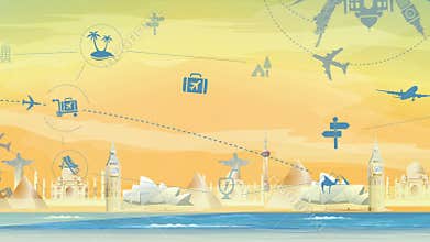 Travel And Tourism Landmark Background