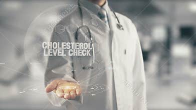 Doctor holding in hand Cholesterol Level Check