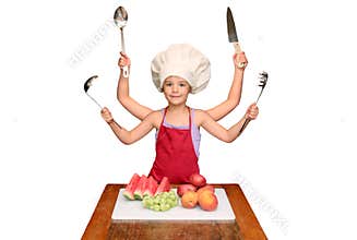 Chef Child with Many Arms