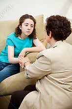 Counselor Comforts Teen