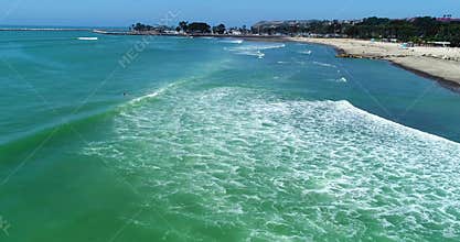 Flying along the Dana Point coastline 4k 24fps